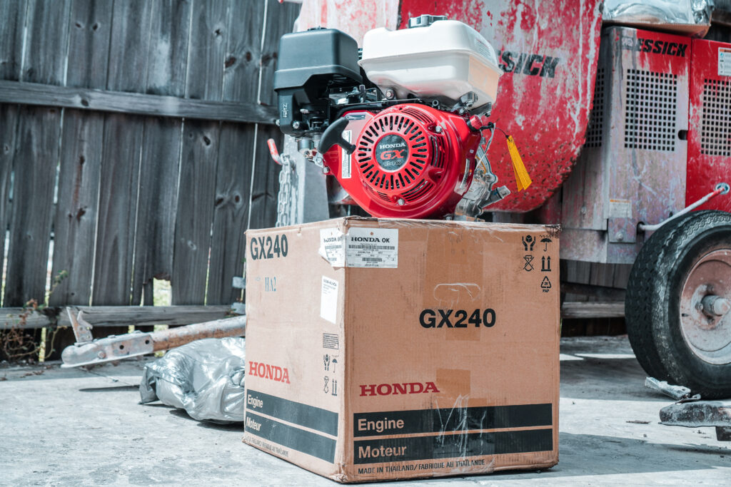 New Honda engine for equipment rental.